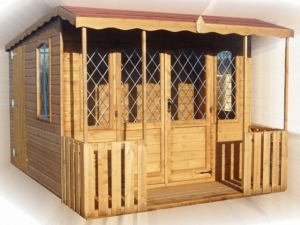 Timber Dual Pent Summer House